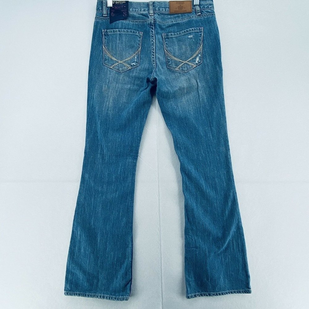 PINK BY VICTORIAS SECRET WOMENS JEANS BOOT CUT BLUE SIZE 6S